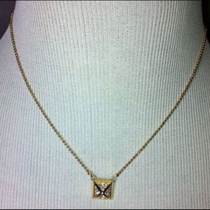 MK Pave Pyramid Necklace